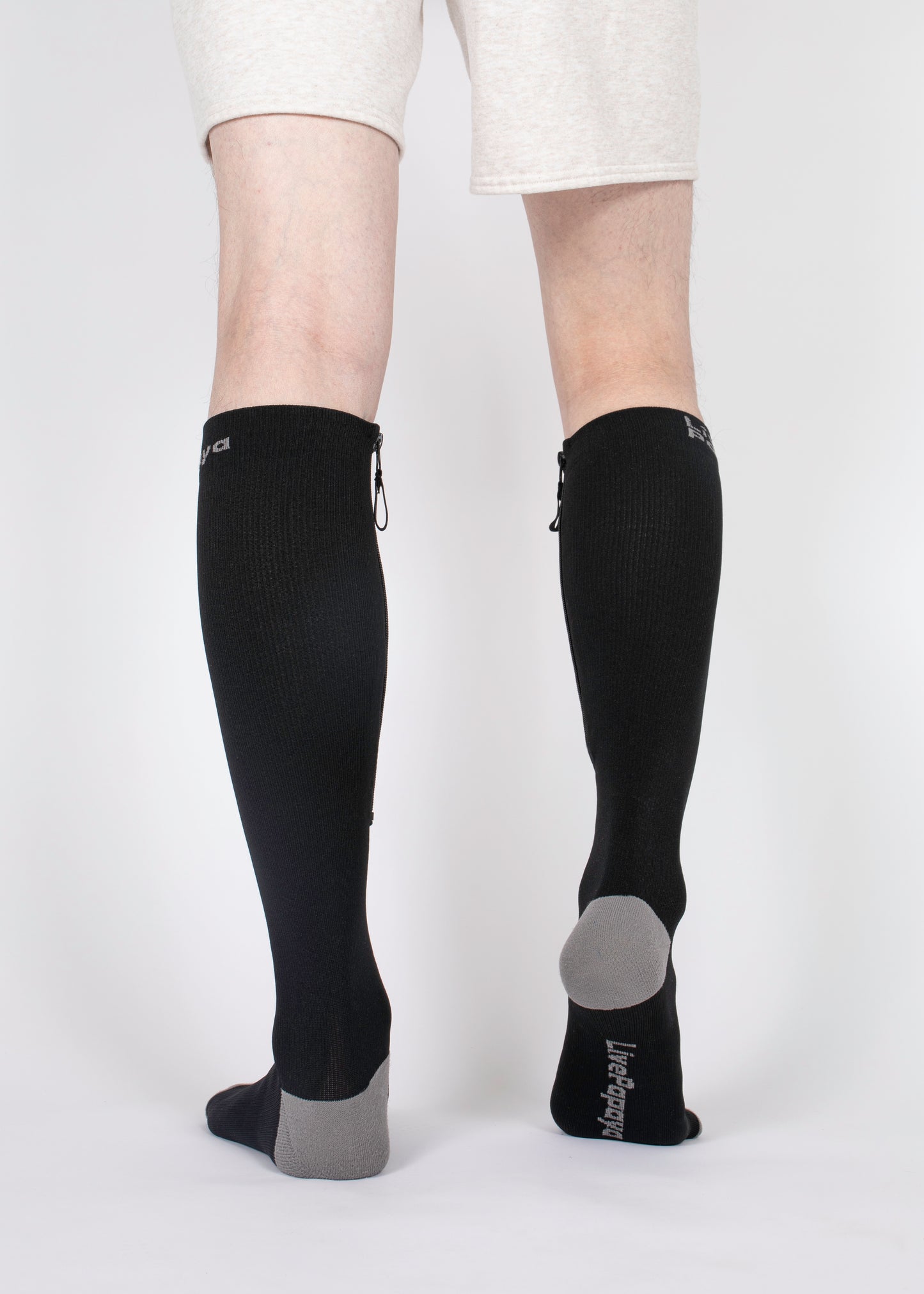 Zipper Compression Socks (Black)