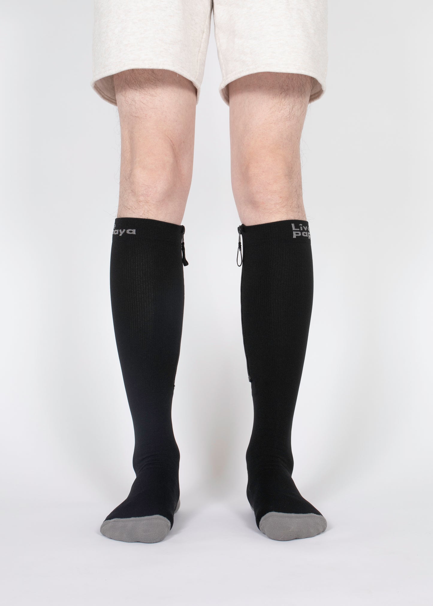 Zipper Compression Socks (Black)