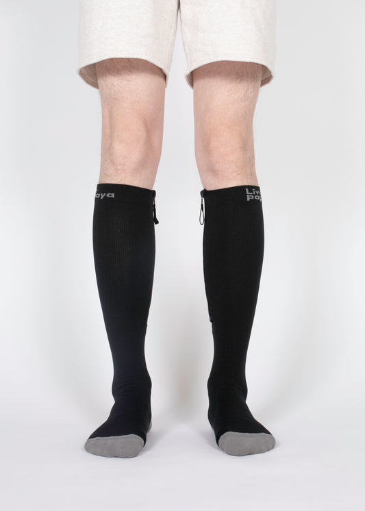 Zipper Compression Socks (Black)